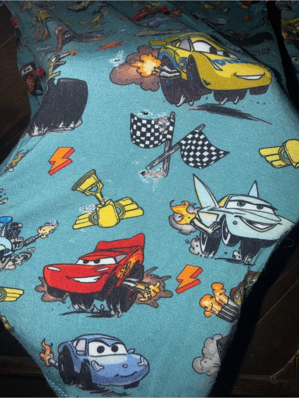 Posh Peanut x Disney Cars Bamboo Pjs Size 10/12 Year PLAY Condition - Picture 3 of 4